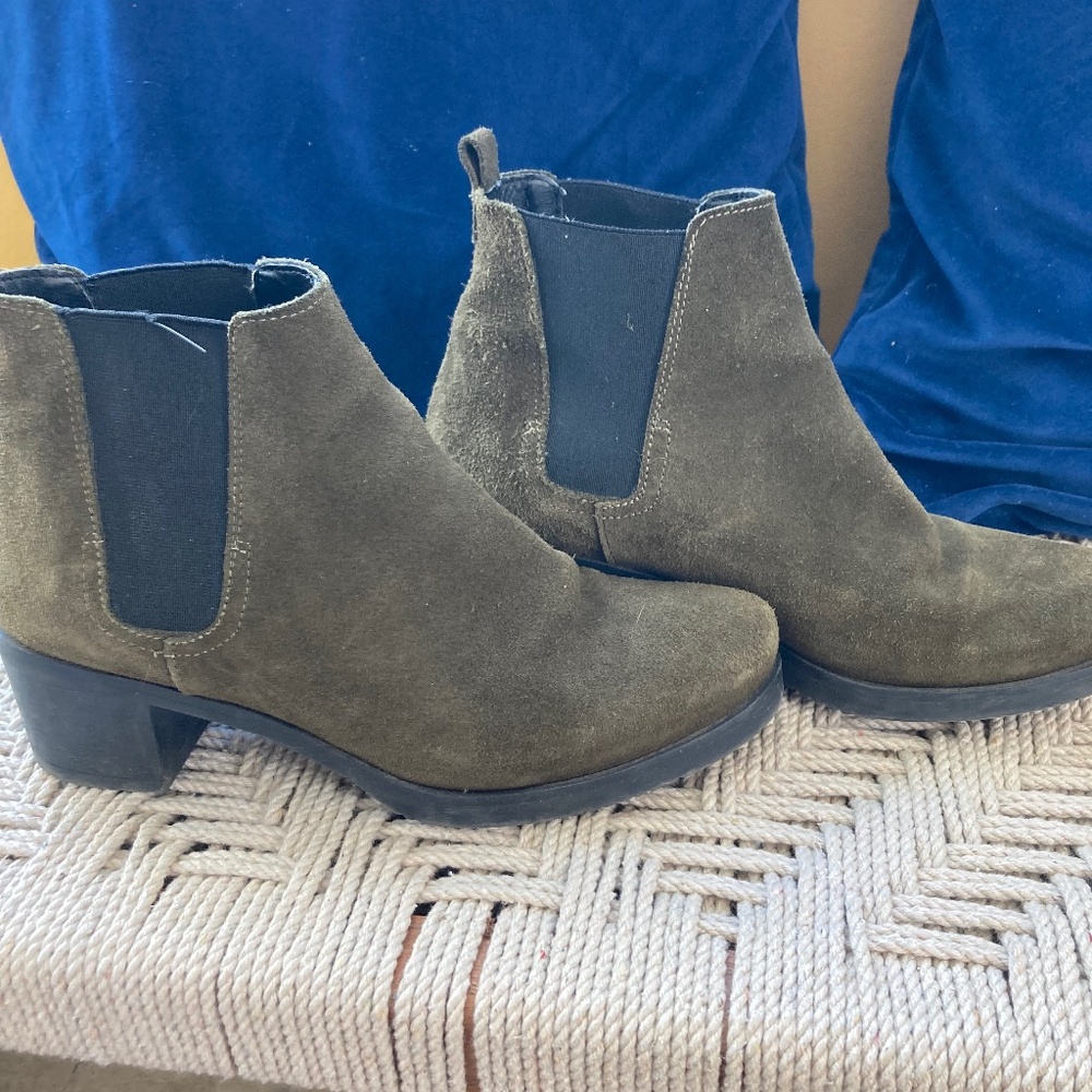Suede ankle booties 8